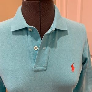 Women’s Polo Brand shirt with 3/4 sleeves.